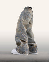 Retro Patchwork High Waist Jeans
