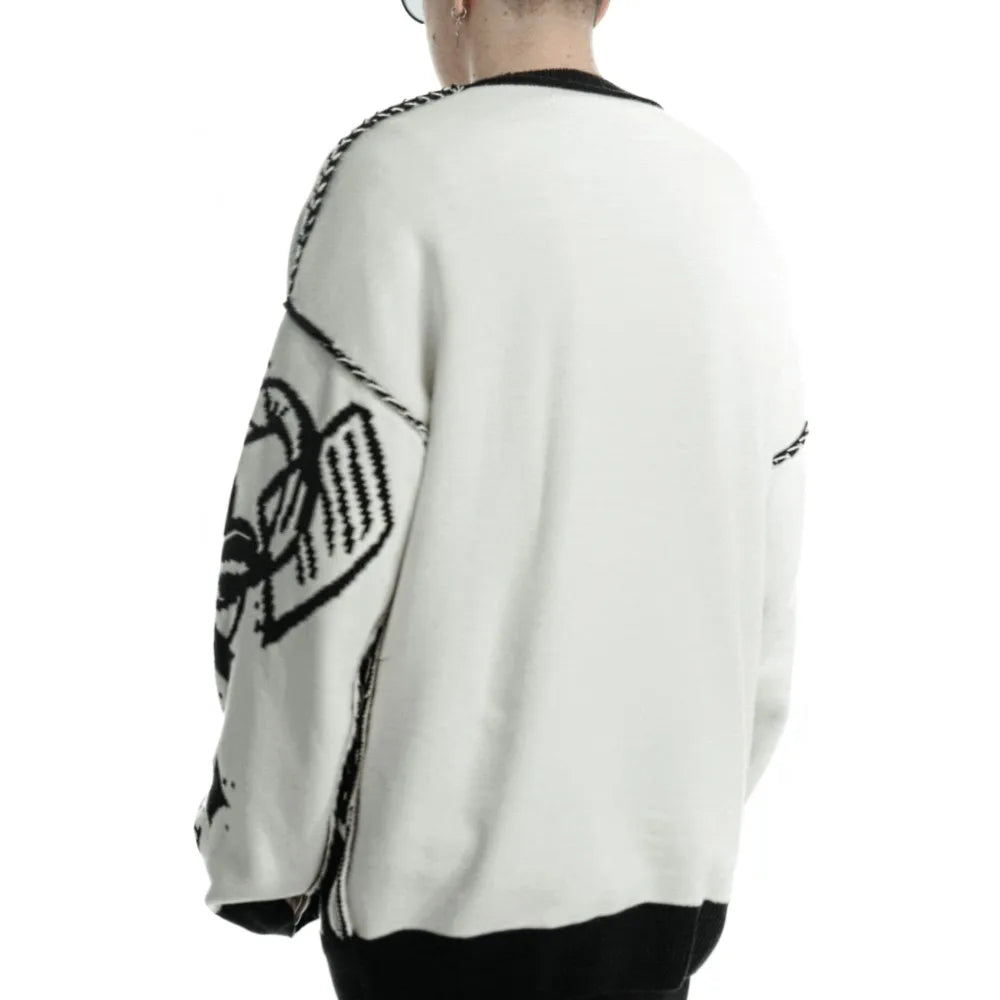 Y2K Cartoon Print Sweater