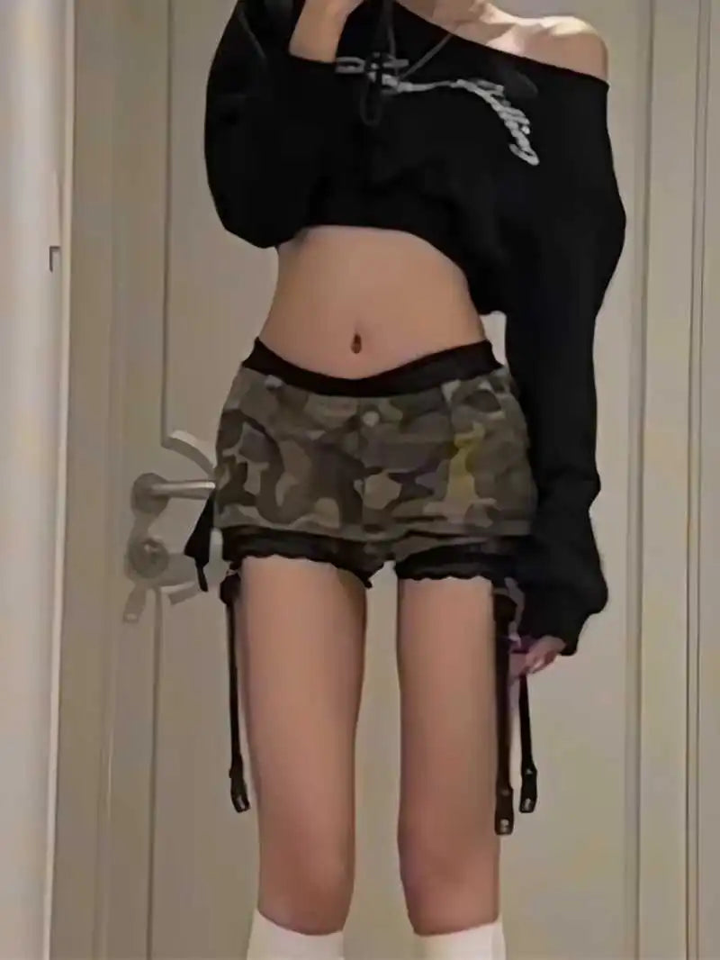 Summer Aesthetic Low Rise Mini Denim Skirt
