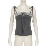 Acubi Lace Bow Corset Top