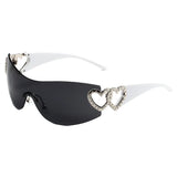 Y2K Conjoined Heart Glasses