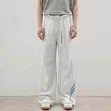Elastic Drawstring Loose Straight Leg Pants