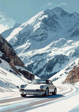 Classic Porsche 911 Alpine Drive Poster
