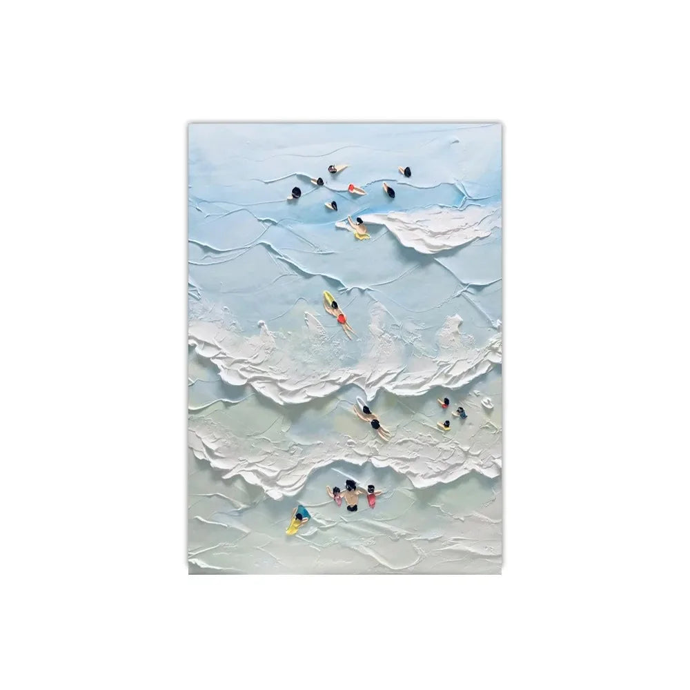 People Swimming in Ocean Posters Print