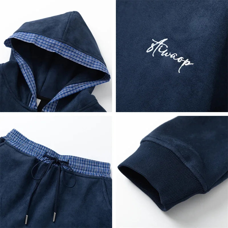 Athletic Girl Hoodie & Skirt Blue Set