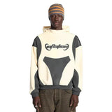 Vintage Distressed Puff Patchwork Hoodie