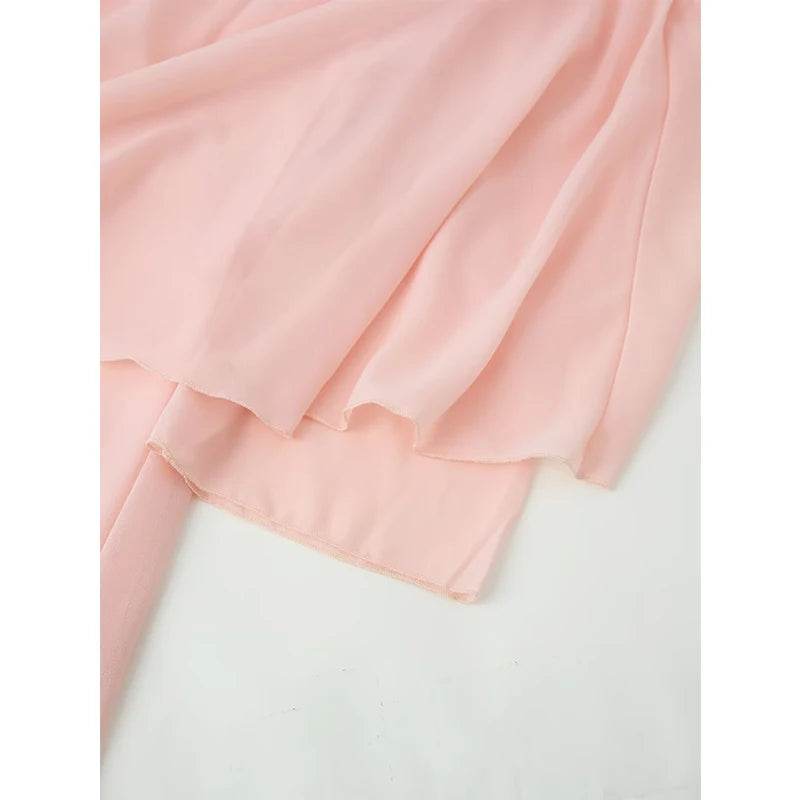 Women Cape Pink Maxi Dresses