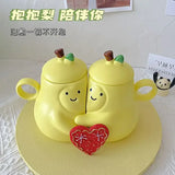 Pair of Pear-Shaped Couple Mugs