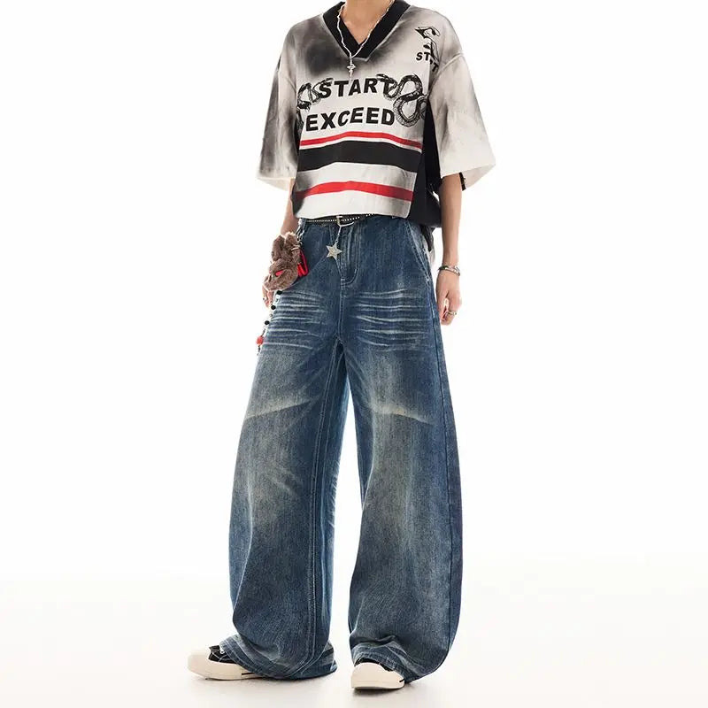 High Waist Washed Jeans