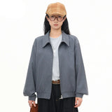 Stylish Gray Varsity Jacket