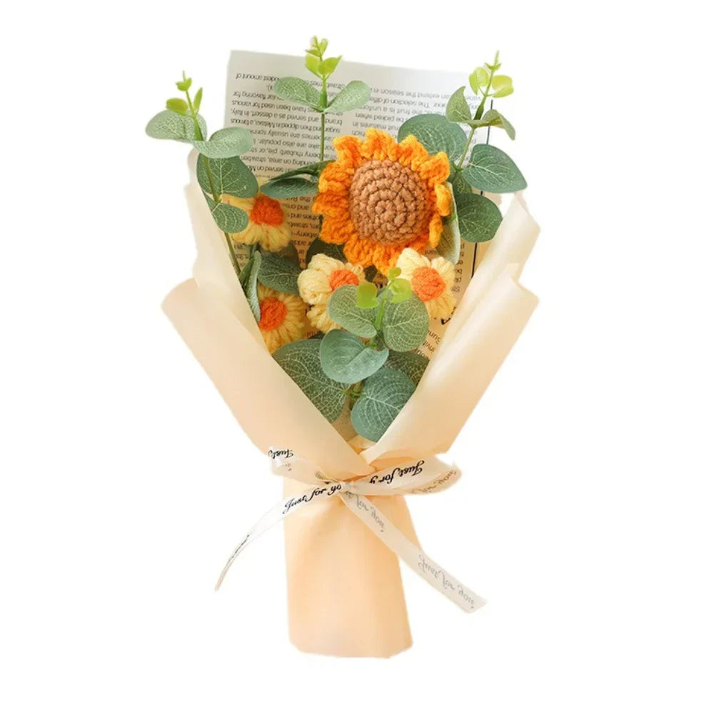Handmade Crochet Bouquet Sunflower