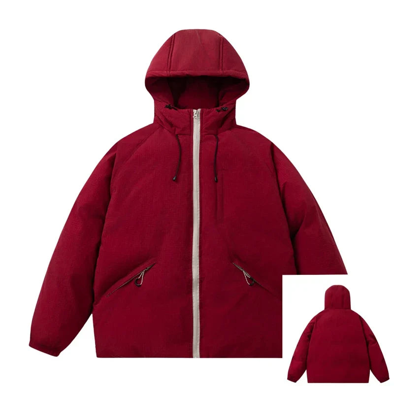 Women's Edgy Red Puffer Jacket