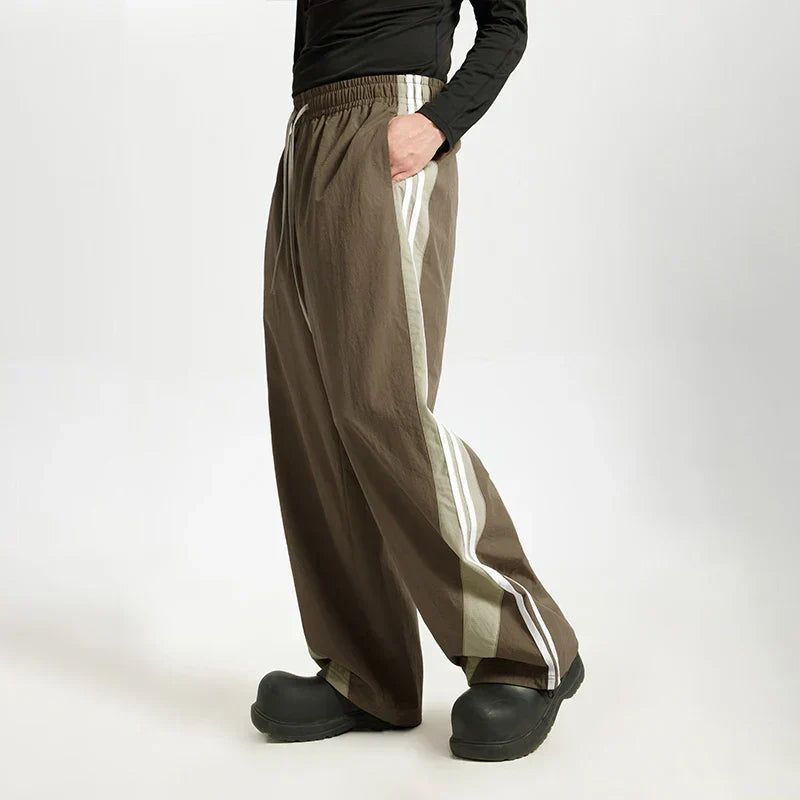 Brown Straight Leg Athletic Pants