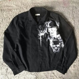 Y2K Retro Skull Print Shirt