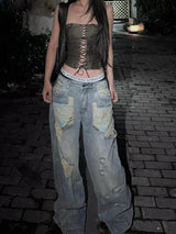 Y2K Women's Distressed High Waist Jeans