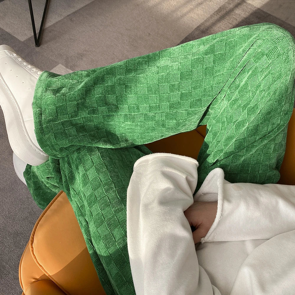Y2K Straight Leg Checkered Sweatpants