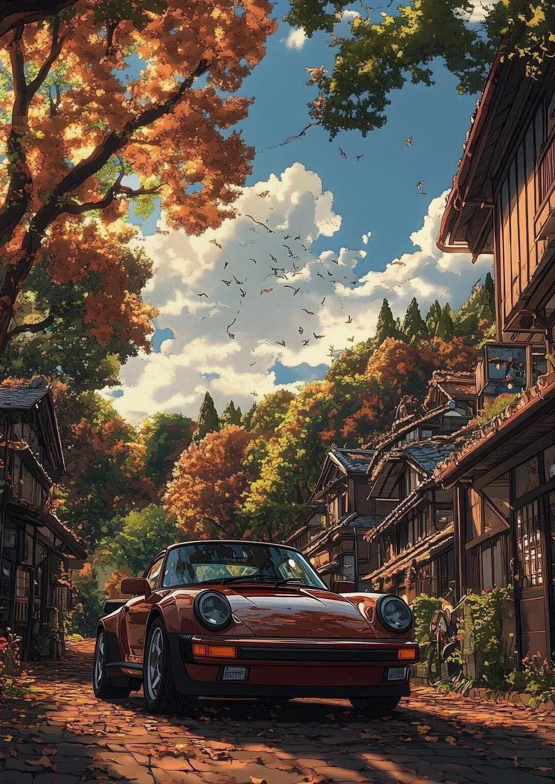 Classic Porsche 911 Alpine Drive Poster