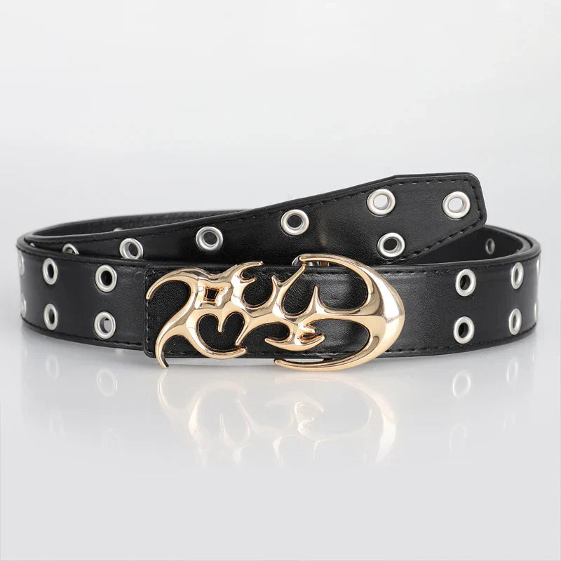 Y2K Irregular Alloy Buckle Belt