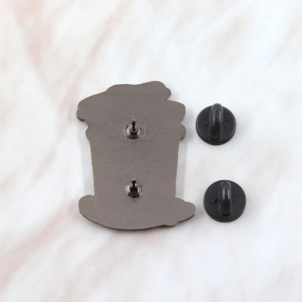Men's Opinions Pink Trash Can Brooch