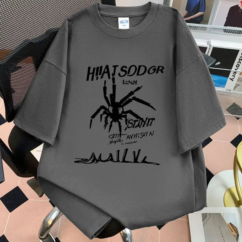 Spider Printed Summer Trendy Couple T-Shirt
