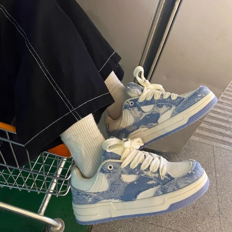 Color Blocked Elevated Casual School Sneakers