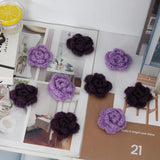 10 Parts Handmade Knitting Wool Crochet Flower Heads