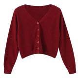 Soft V-Neck Button Down Cardigan