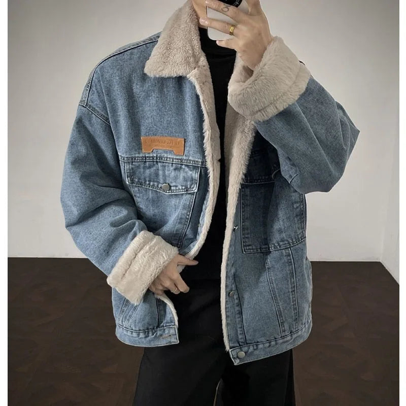Y2K Sherpa Denim Jacket
