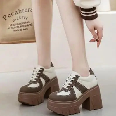 Color Block High Heels Shoes