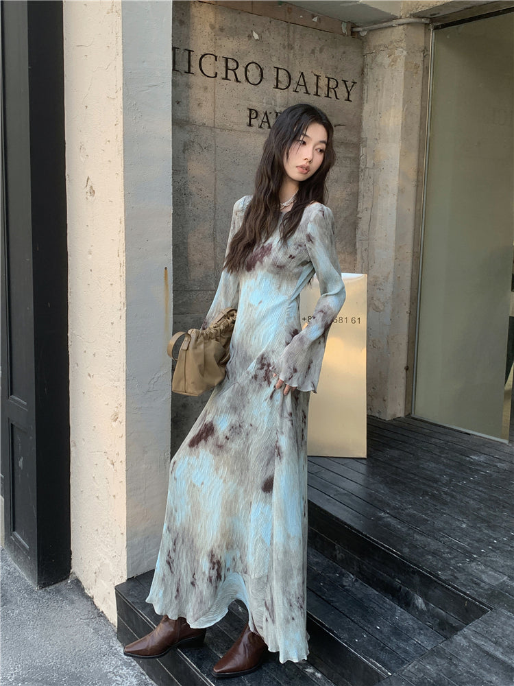 Grunge Tie Dye Maxi Dress