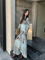 Grunge Tie Dye Maxi Dress