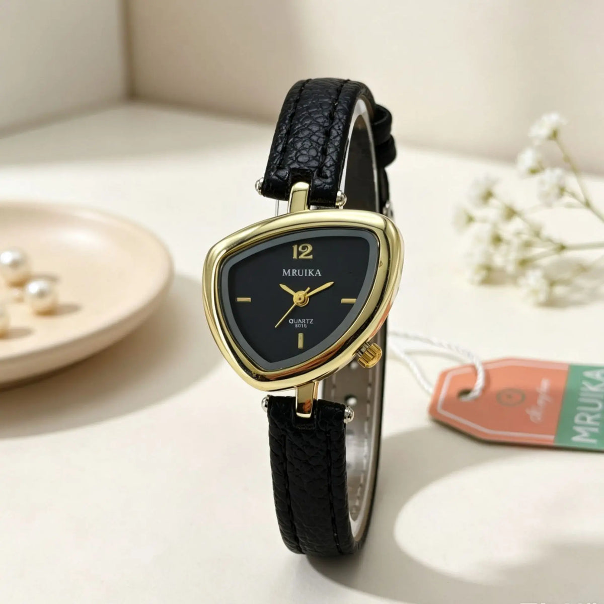 Y2K Triangle Women Leather Watch