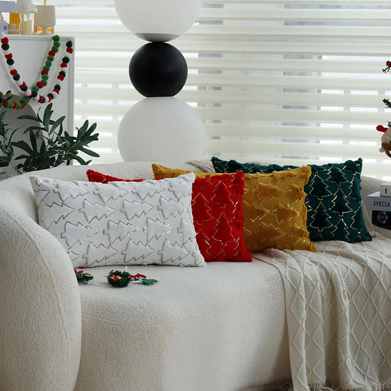 Christmas Tree Pillow Cover for Living Room