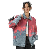 Weird Core Tie-dye Cowboy Denim Jacket