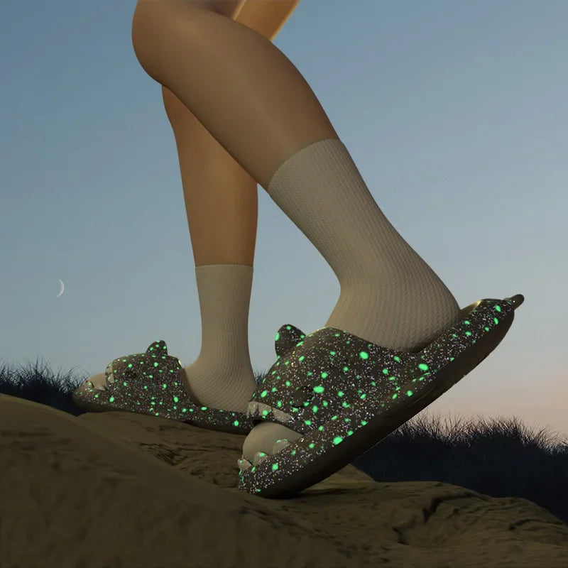 Luminous Sharky Slippers