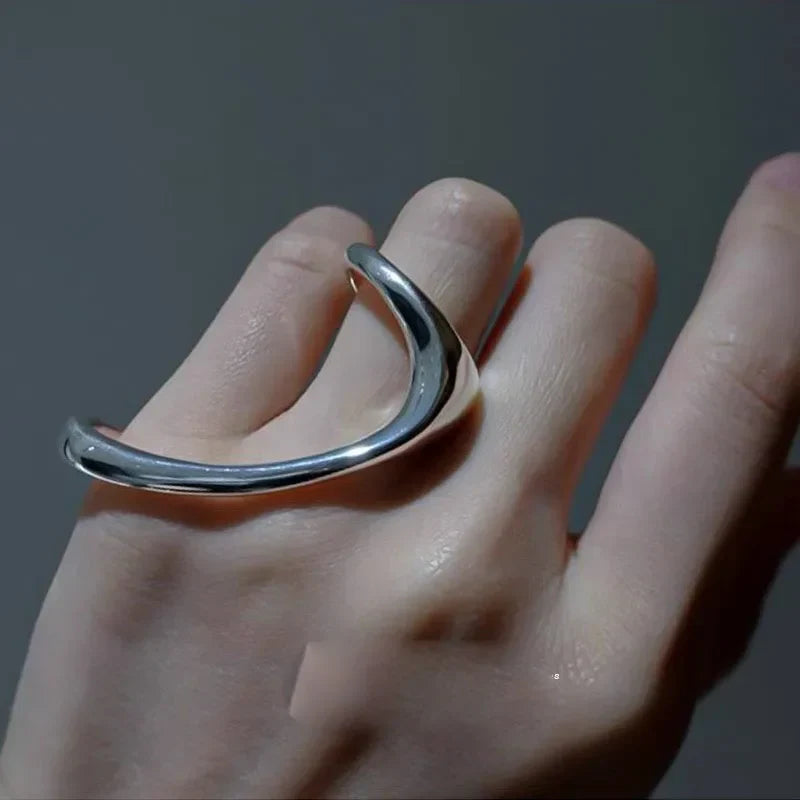 Cyperpunk Geometric Ring