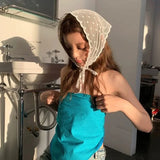 Lace White Polka Dot Women's Headscarf