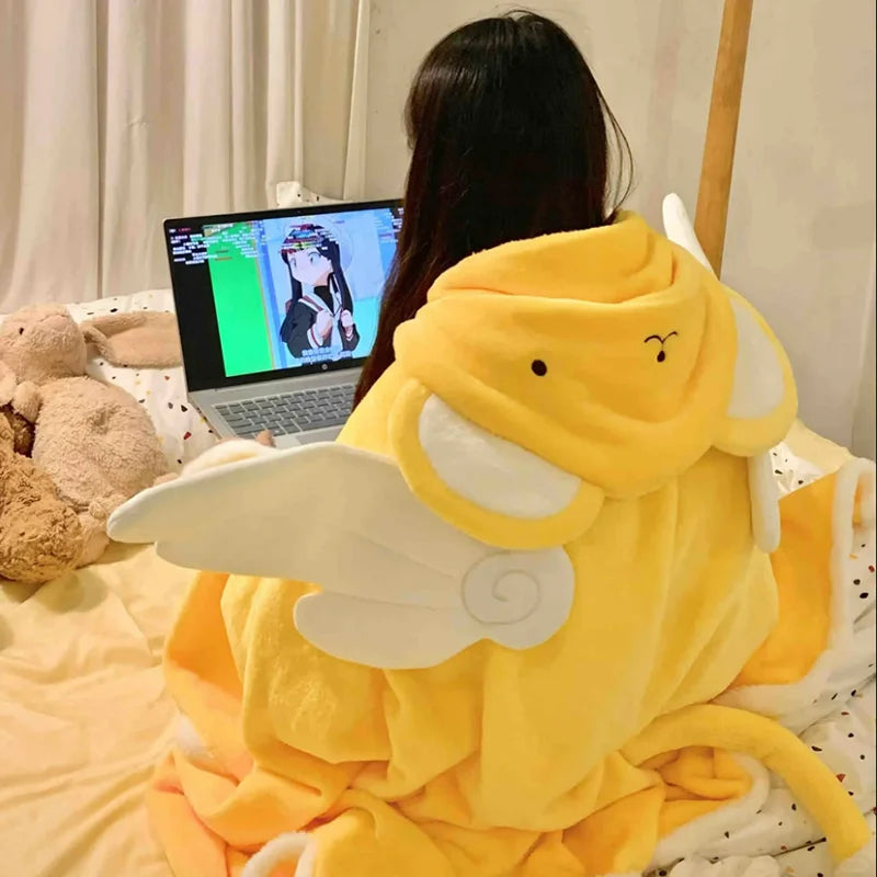 Yellow Sakura Kerberos Office Nap Blanket