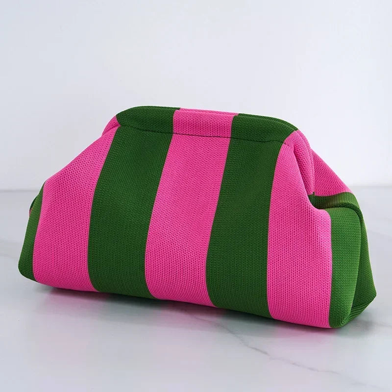 Handmade Knitted Women Beach Clutch Handbag