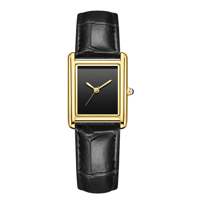 Unisex Simple Square Leather Watch