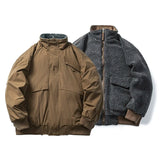 Faux Fur Thicken Cargo Puffer Jacket