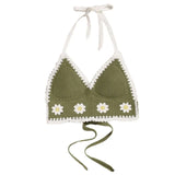 Handmade Knitted Boho Beach Camisoles Crochet Bikini