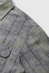 Y2k Plaid Oversized Long-Sleeved Shirt