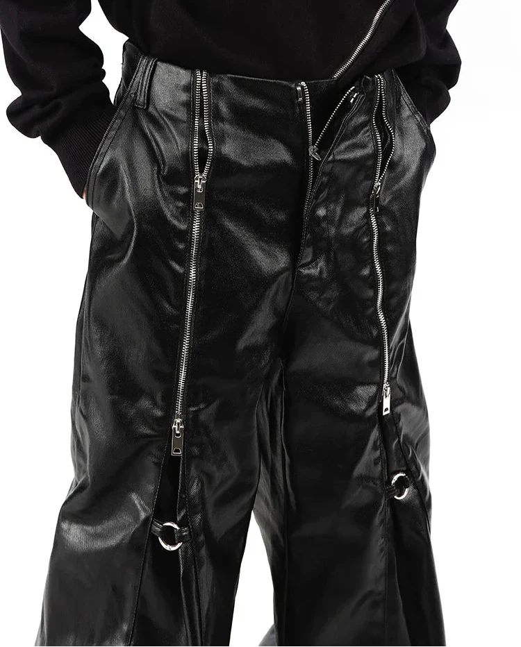 Cyperpunk Shiny Leather Pants