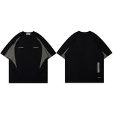 Camiseta holgada de estilo deportivo con retazos