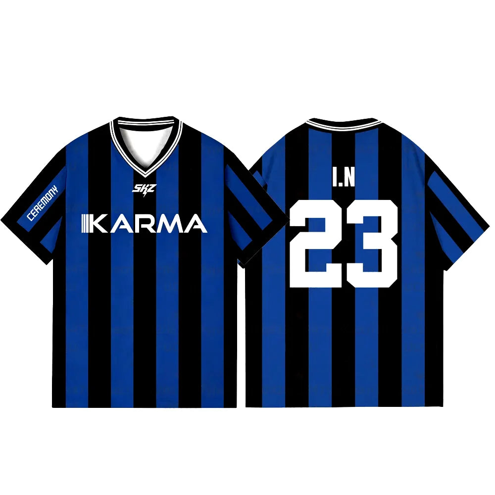Karma Stripped Fußball-T-Shirt