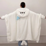 Cartoon Cute Seal Cat Hooded Blanket