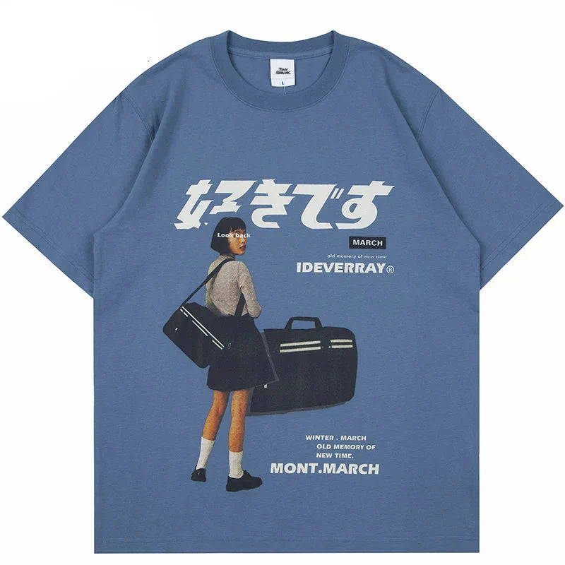 Japanisches Kanji-Print-T-Shirt