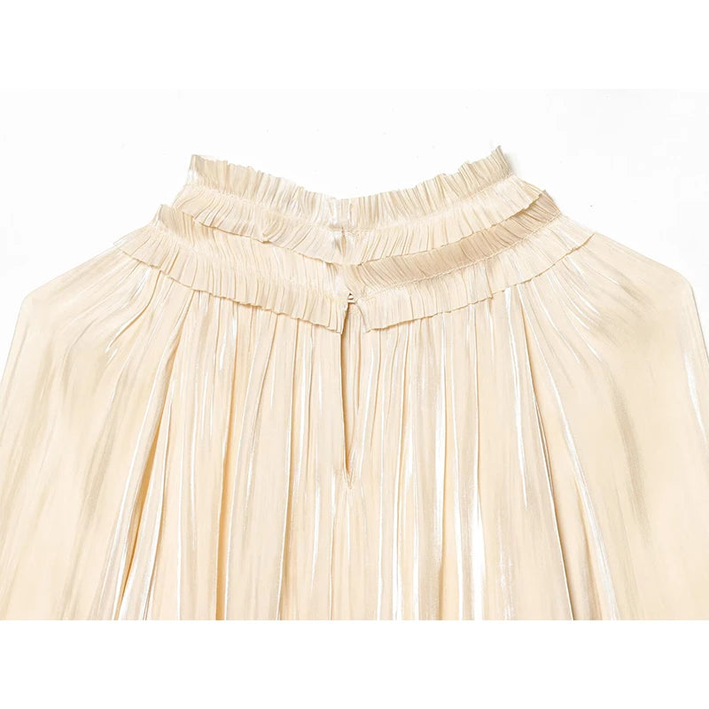 Women's Shiny Satin Blouse