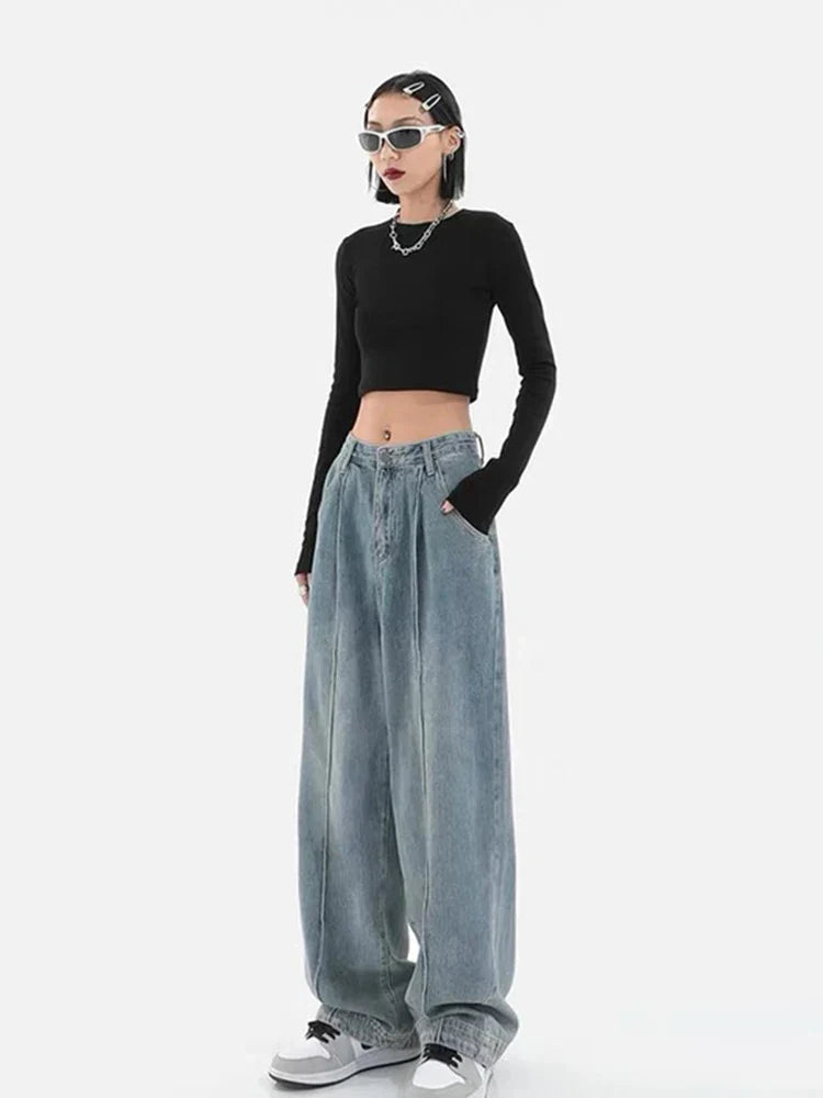 Light Blue Straight Leg Jeans